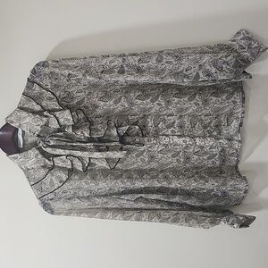 Primark Black and White Paisley Blouse